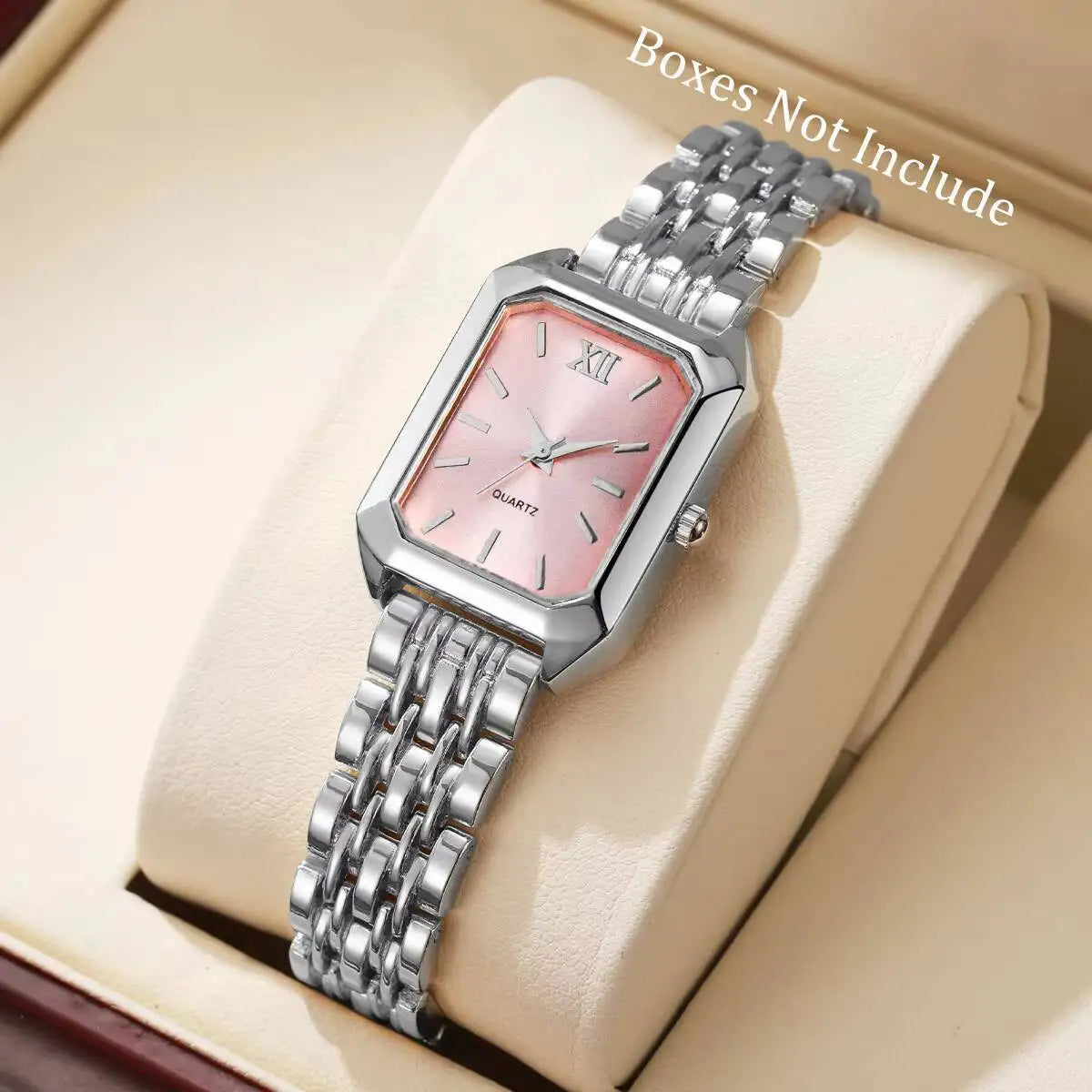 Rectangle Dial Quartz Ladies Watch