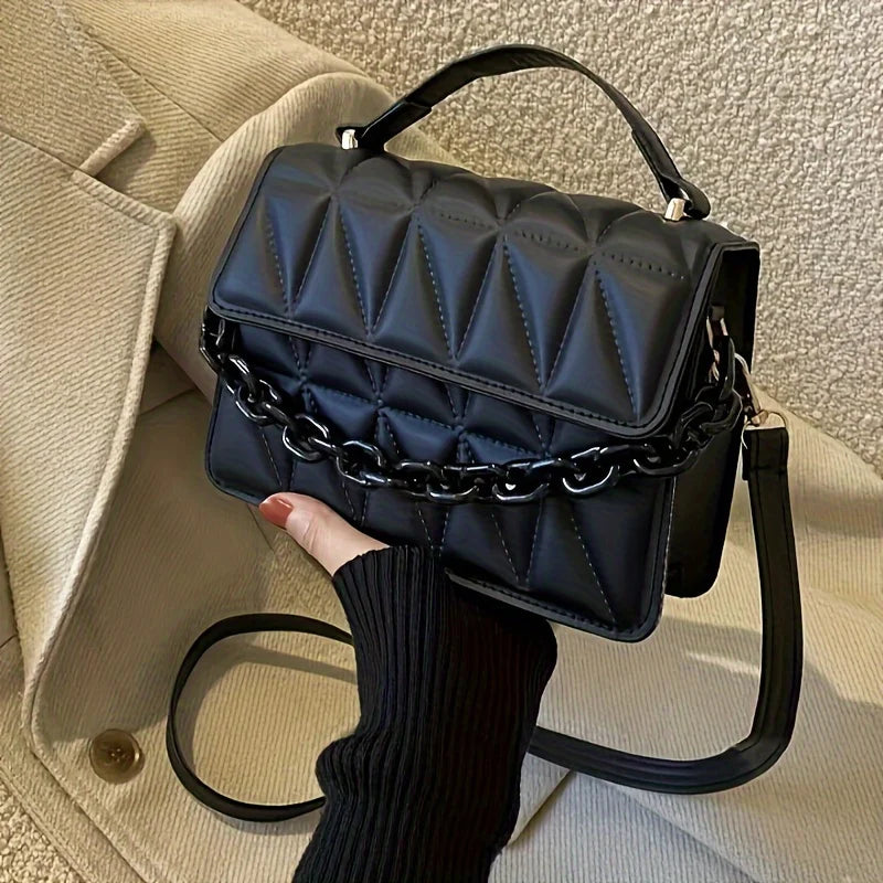 Quilted Mini Crossbody Tote Bag