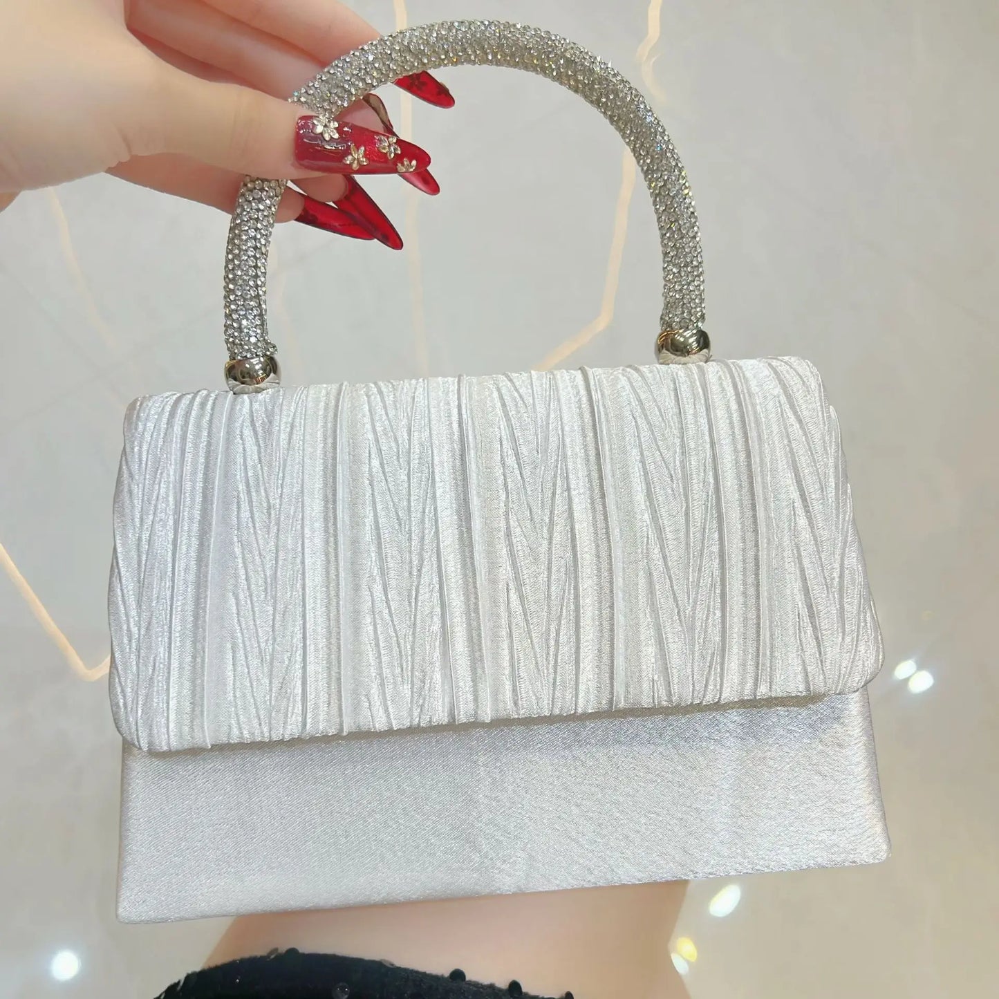 Metal Handle Evening Bag