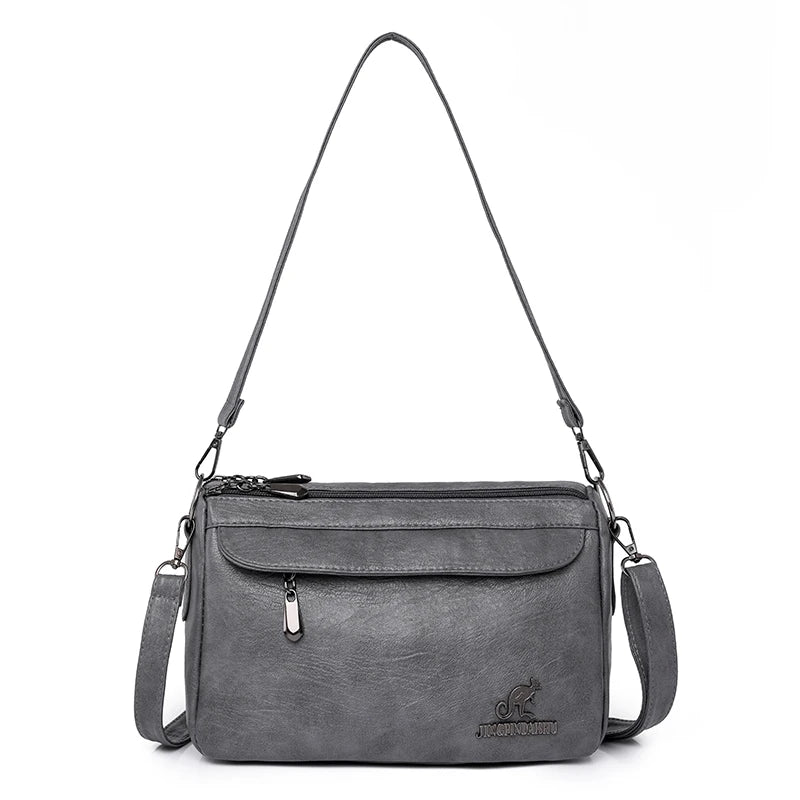 Vintage PU Crossbody Bag