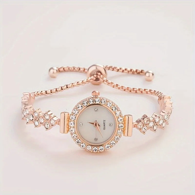 Gold Crystal Bracelet Watch