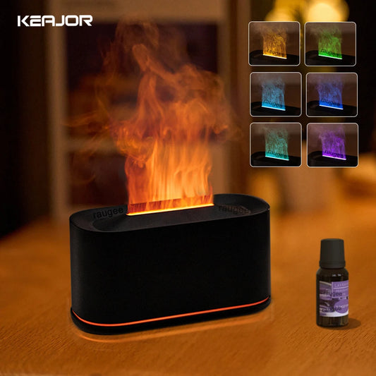 Flame Effect Oil Diffuser USB LED Night Light