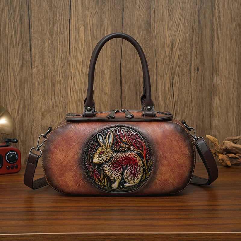 Retro Oval Crossbody Bag