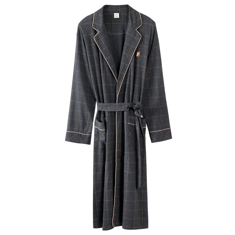 Cotton Kimono Men Bathrobe