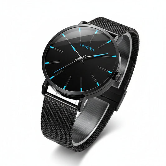 Men's Ultra-Thin Mesh Belt Quartz Watch