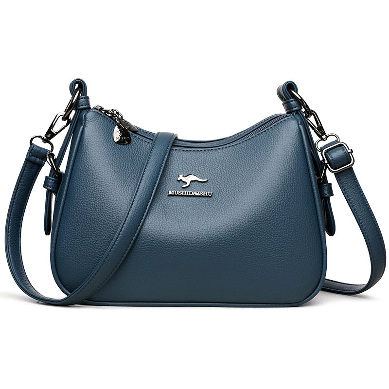 Women's Retro Minimalist Leather Crossbody Bag