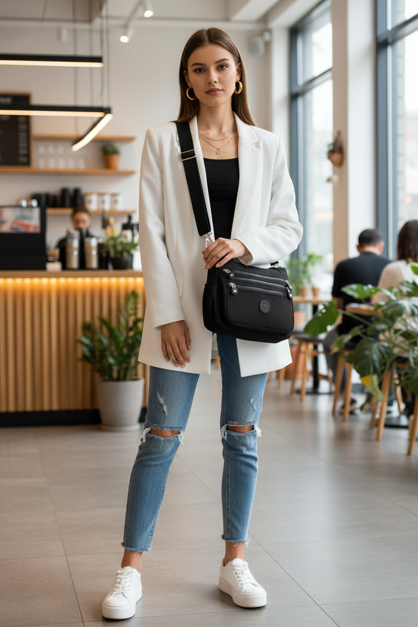 Women's Waterproof Nylon Crossbody Bag