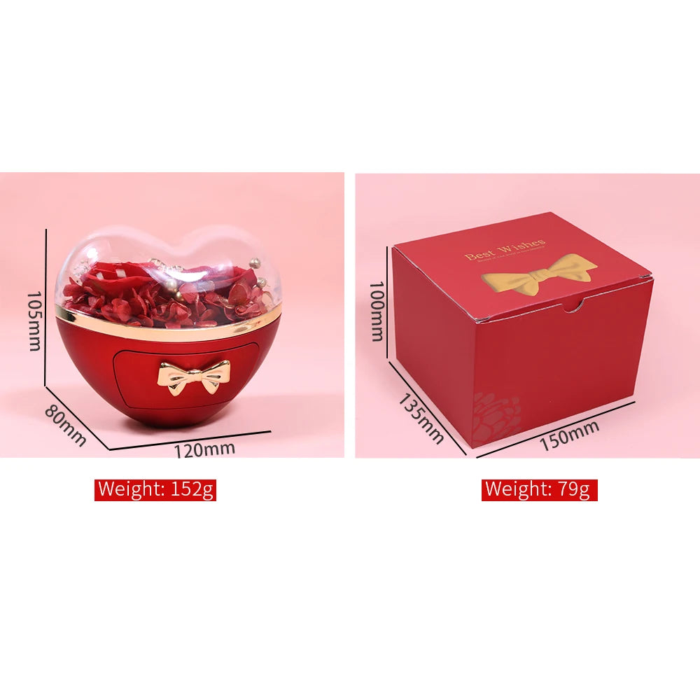 Heart Jewelry Box with Necklace