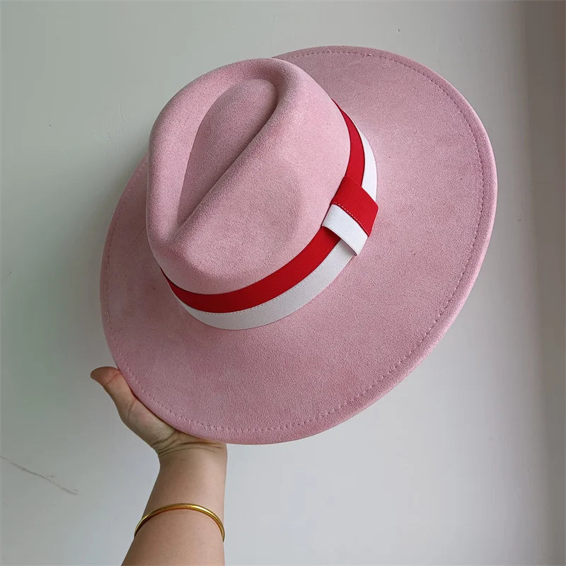 Women's Wide Brim Fedora Hat Retro Style