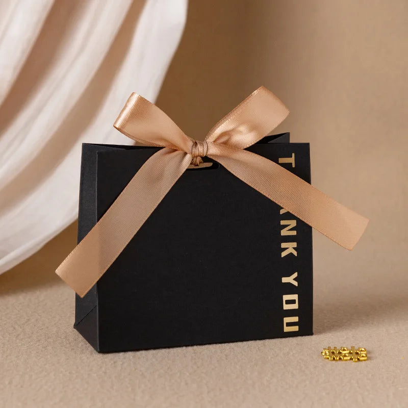 Thank You Gift Box Bow Ribbon Party 10 Pcs