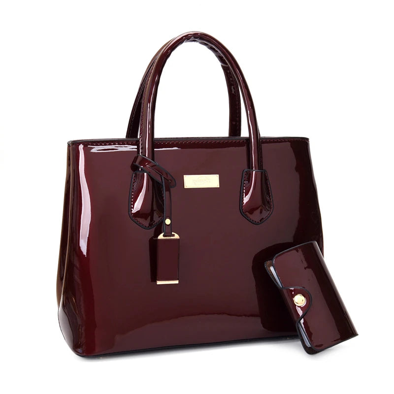 Patent Leather Luxury Tote Bag