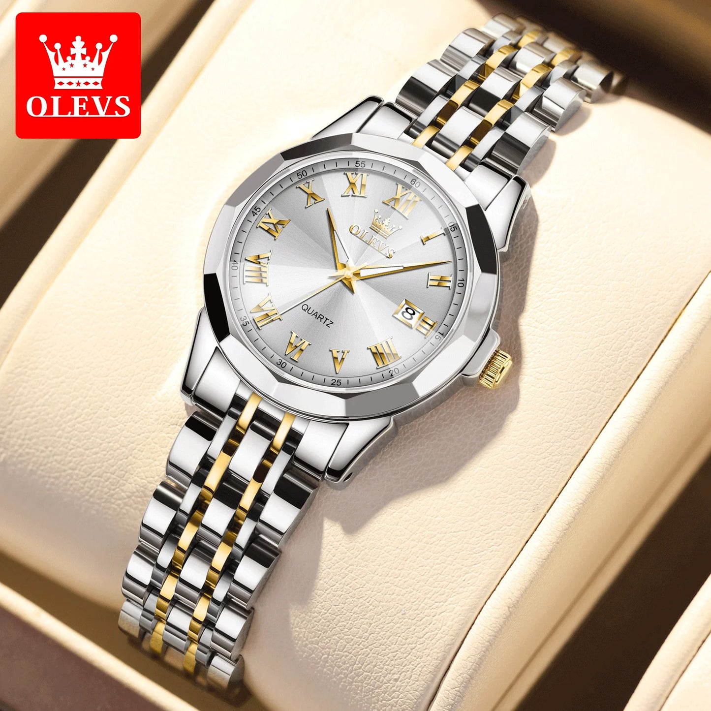 OLEVS Casual Steel Ladies Watch