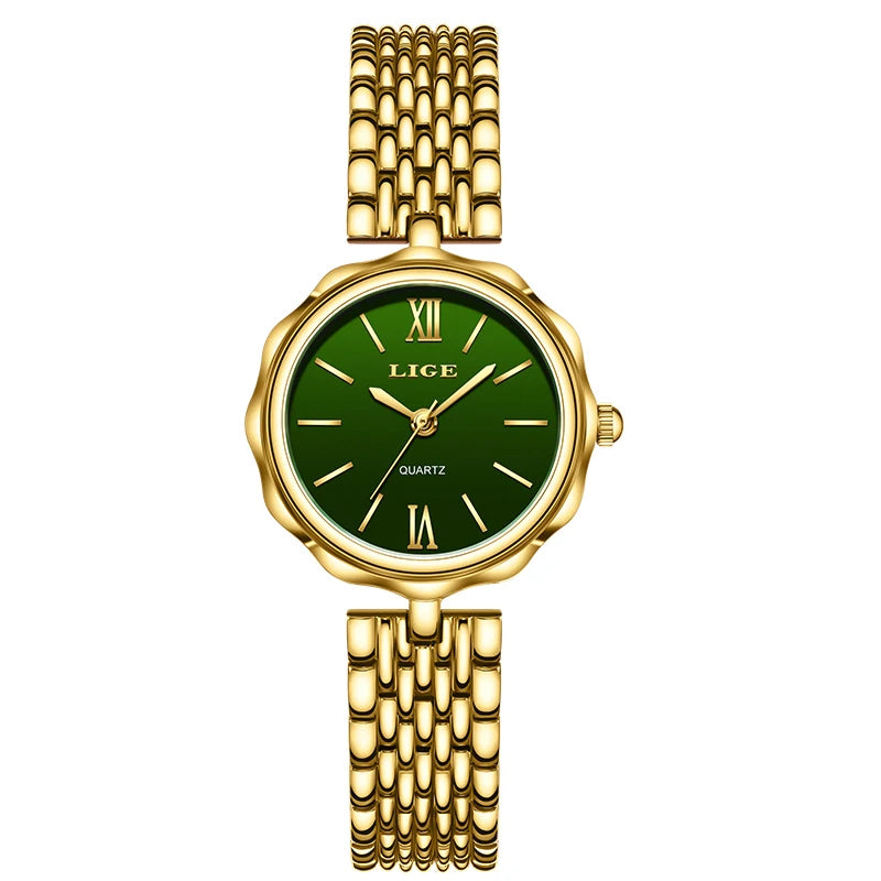 LIGE Small Dial Steel Ladies Watch