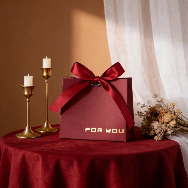 Thank You Gift Box Bow Ribbon Party 10 Pcs
