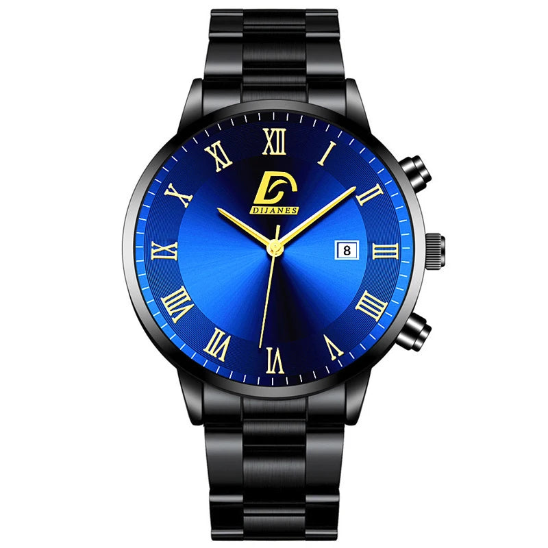 Men's Gold Minimalist Business Quartz Watch