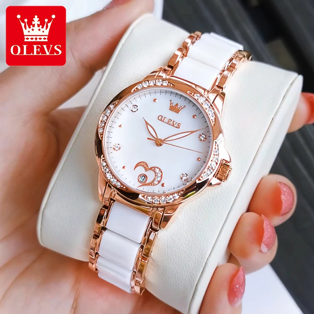 OLEVS Women's Ceramic Automatic Mechanical Watch