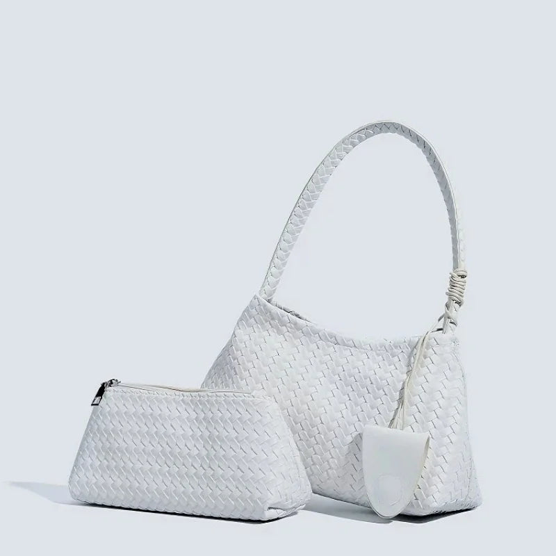 Woven Bucket Shoulder Bag