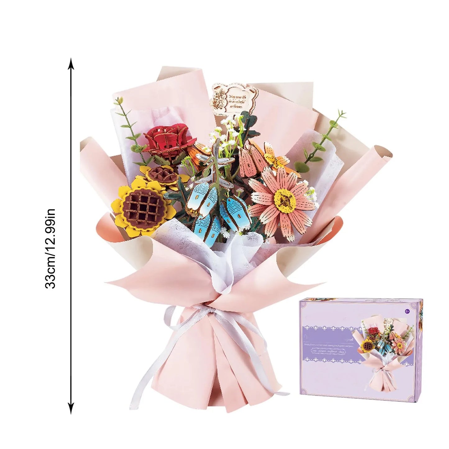 DIY Wooden Flower Bouquet Kit Valentine Gift