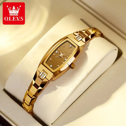 OLEVS Slim Tonneau Diamond Watch