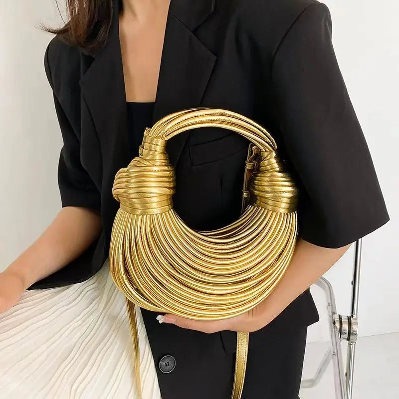 Woven Rope Hobo Evening Bag