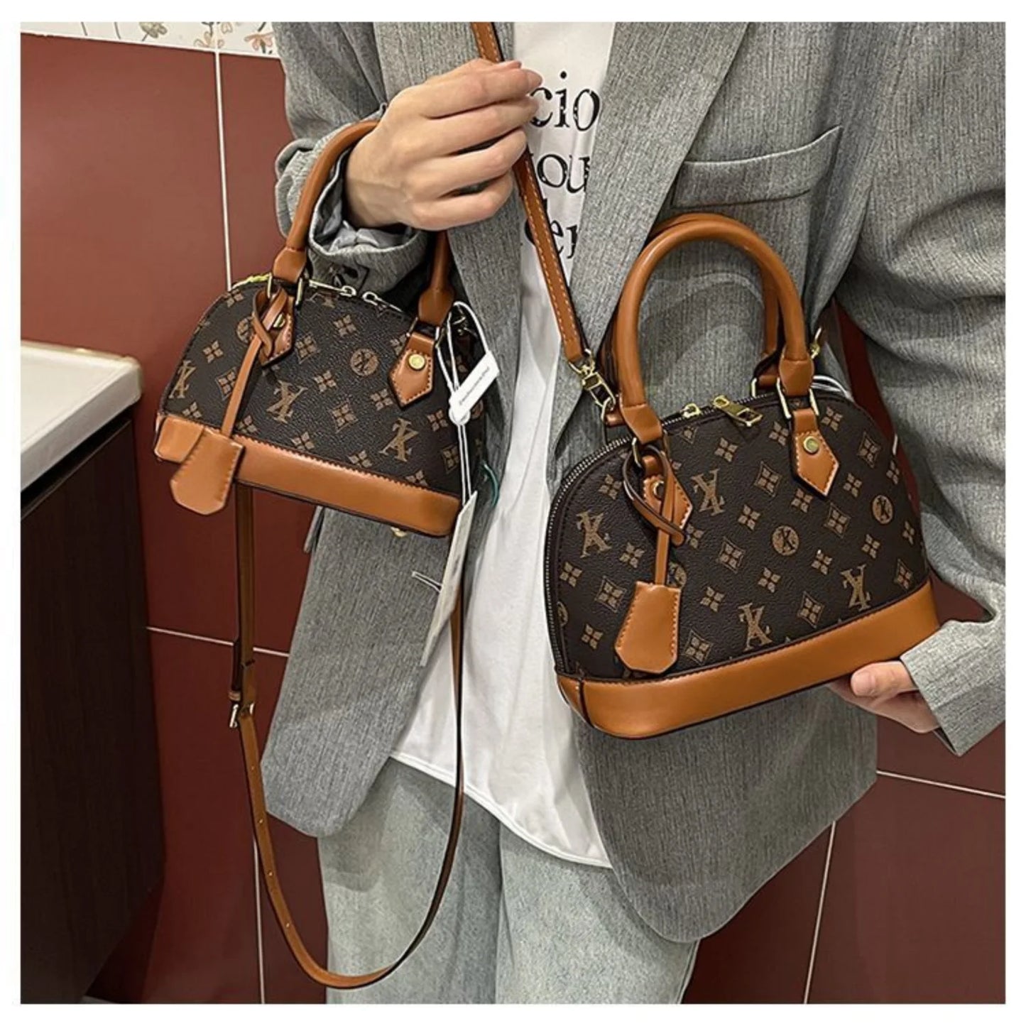 Vintage Floral Shell Bag