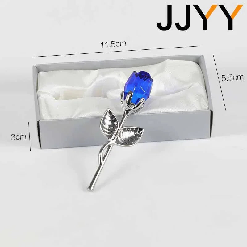 Crystal Rose Statue Gift Box Wedding Decor