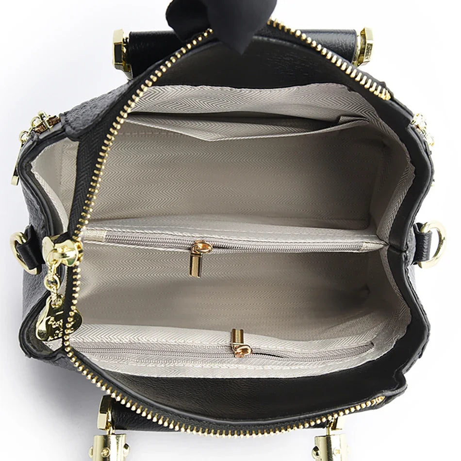 Women's Soft Leather Crossbody Messenger Bag