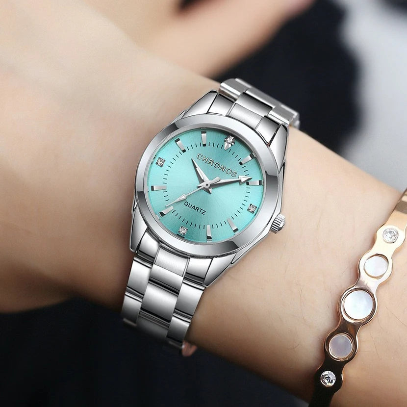 CHRONOS Steel Quartz Ladies Watch