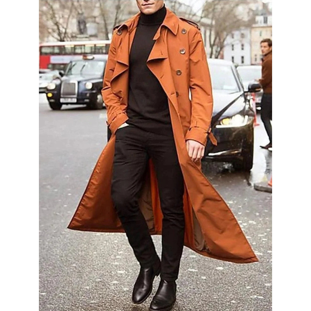 British Epaulet Men Trench Coat