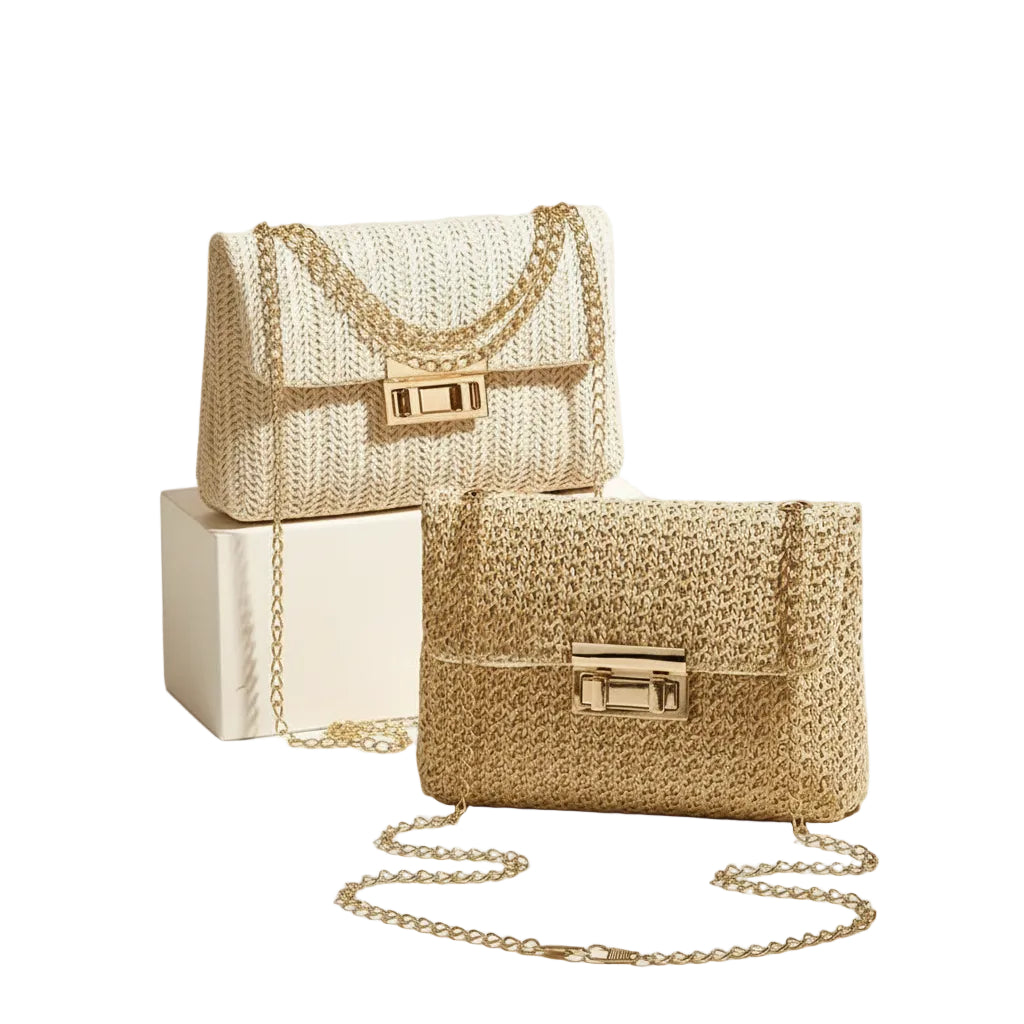 Women's Woven Straw Crossbody Shoulder Bag
