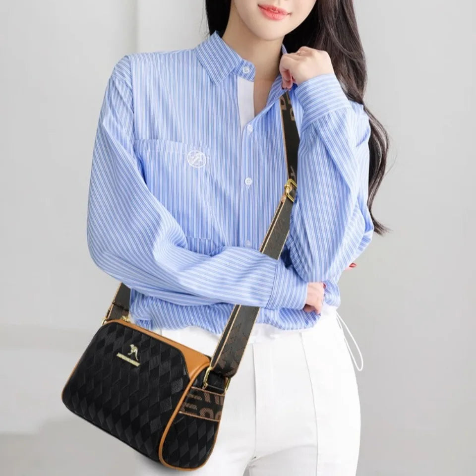 3-Layer PU Shoulder Purse