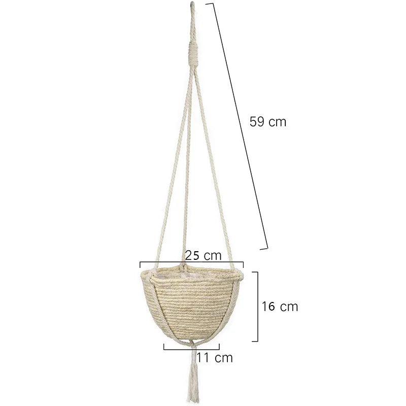 Seagrass Hanging Planter Basket Boho Decor
