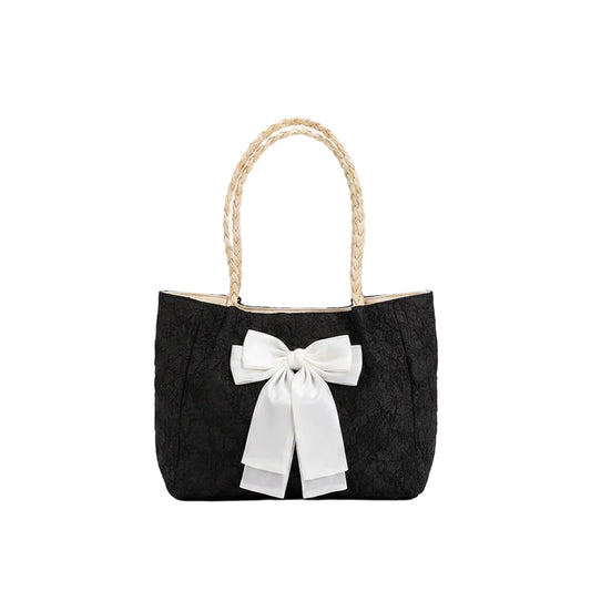 Bow Microfiber Large Tote Bag