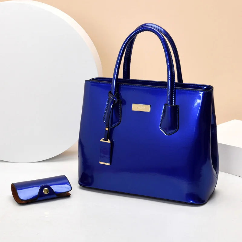 Patent Leather Luxury Tote Bag