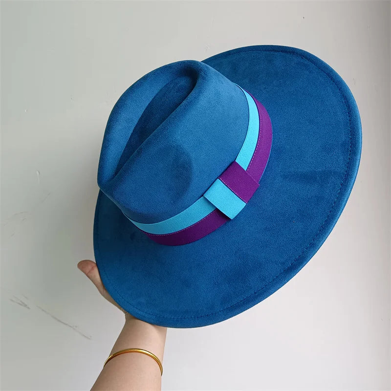 Women's Wide Brim Fedora Hat Retro Style