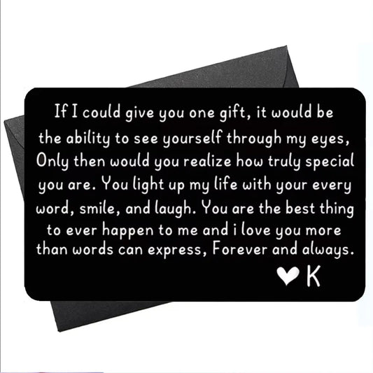 I Love You Wallet Insert Card Men Gift