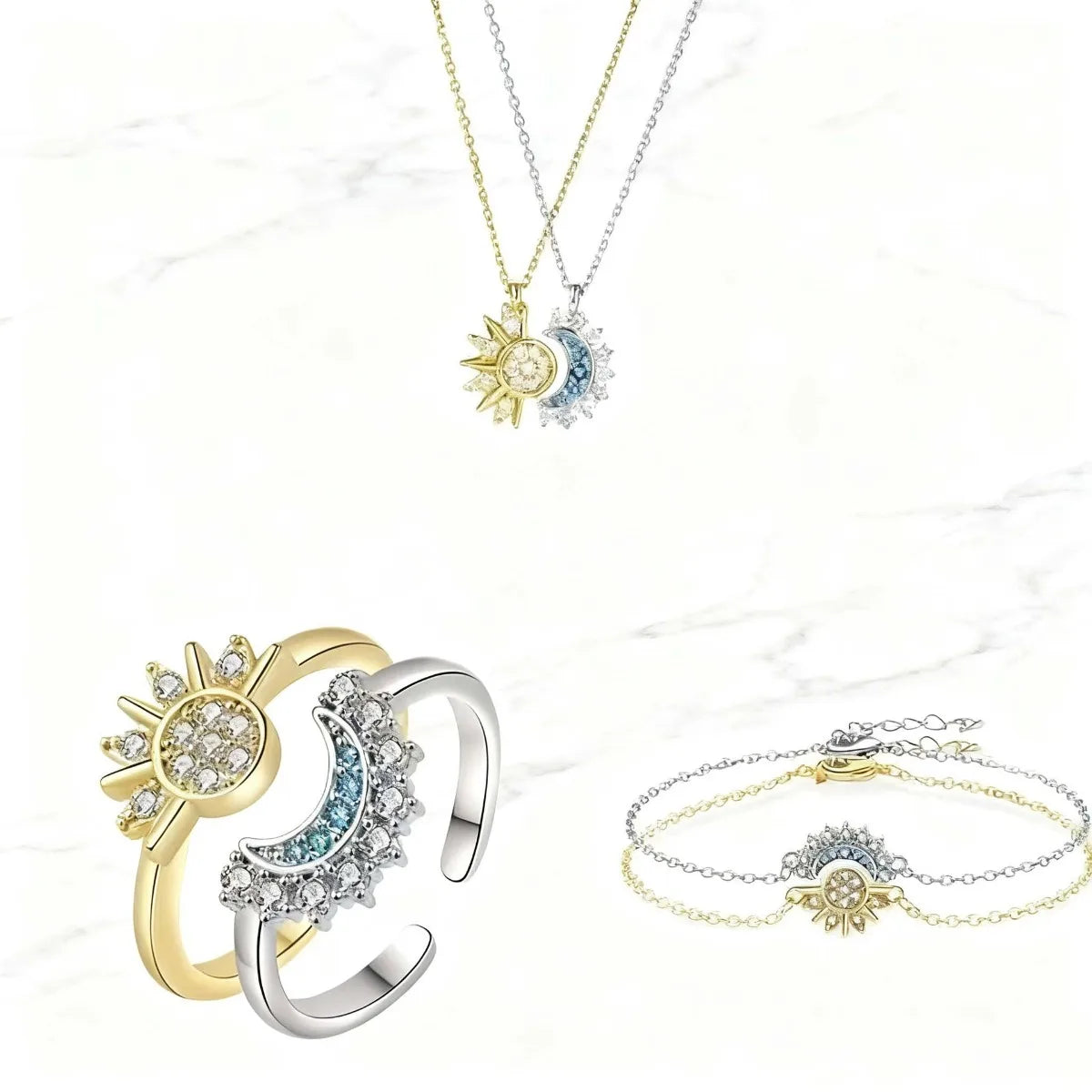 Sun Moon Couple Jewelry Set