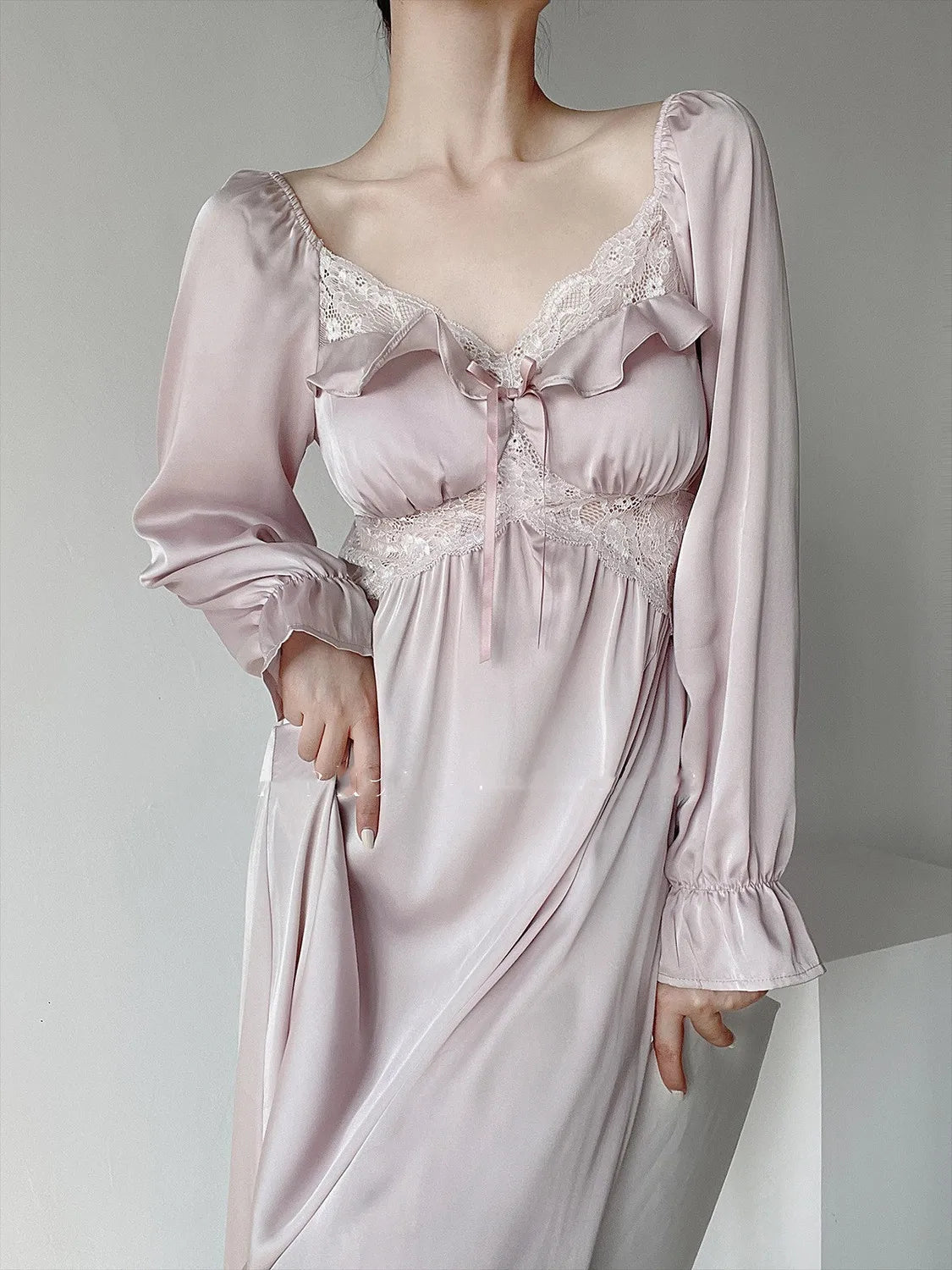 Women's French Lace Nightgown Elegant
