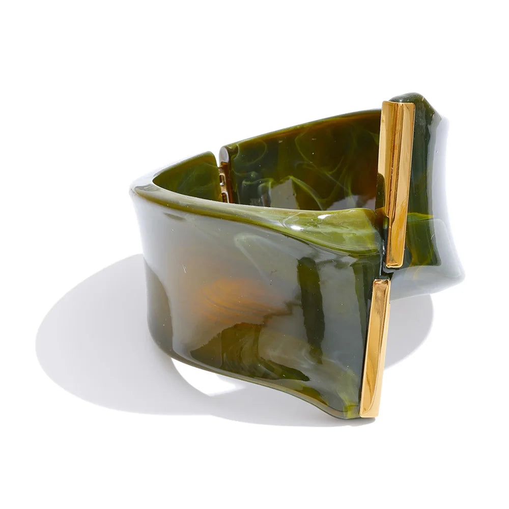 Acrylic Wide Bangle Bracelet