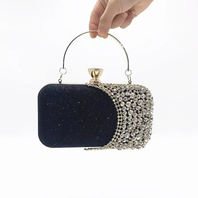 Diamond Sequin Evening Clutch Bag
