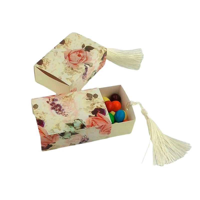 Drawer Candy Gift Box Tassel Wedding 10 Pcs