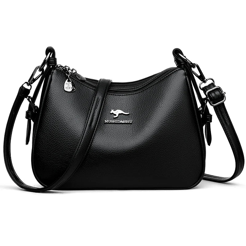 Women's Retro Minimalist Leather Crossbody Bag