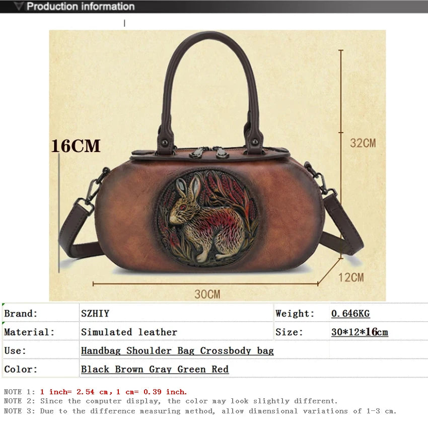 Retro Oval Crossbody Bag