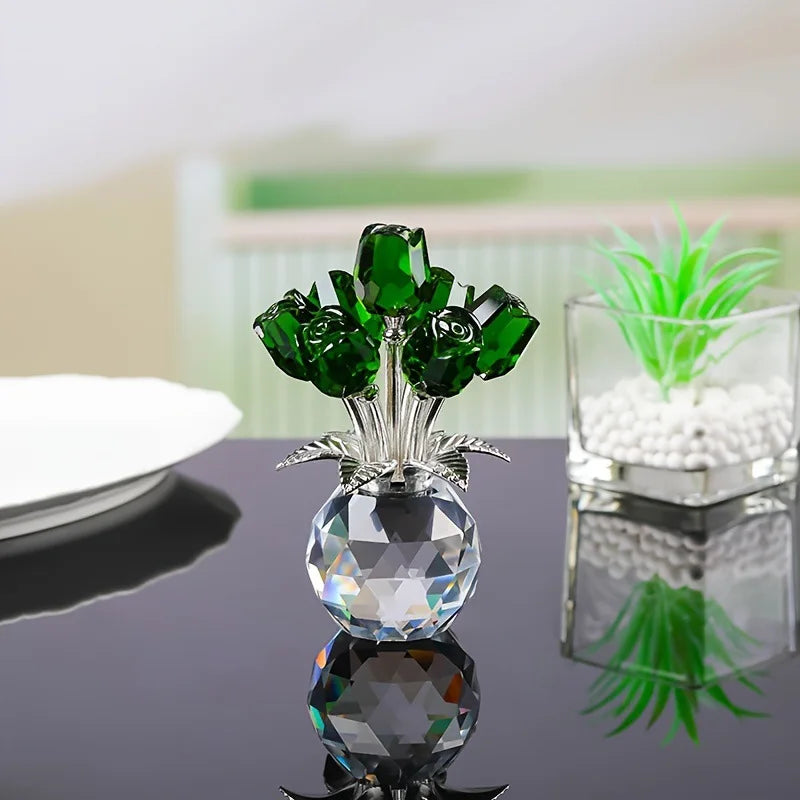 Colorful Crystal Rose Bouquet Eternal Gift
