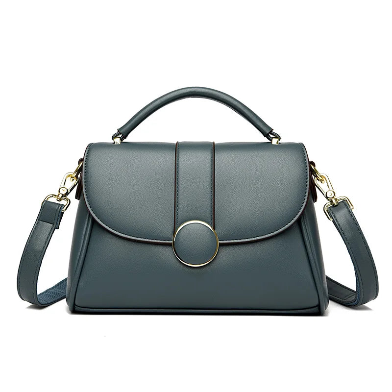 Women's Retro Crossbody Shoulder Bag – PU Leather, Multi-Pocket, Casual Style
