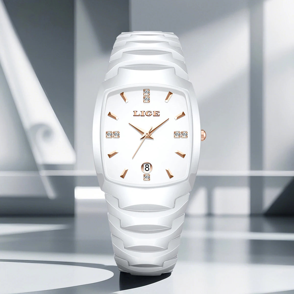LIGE Calendar Steel Ladies Watch