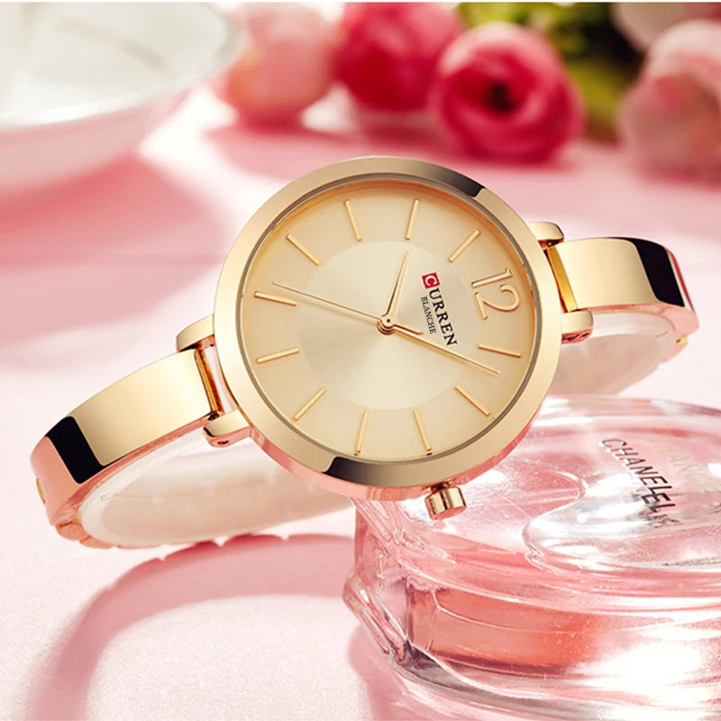 Gold Stainless Steel Quartz Watch