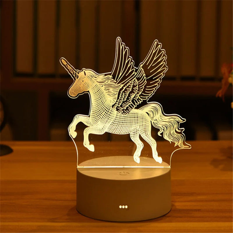 Personalized 3D LED Night Light USB Decor