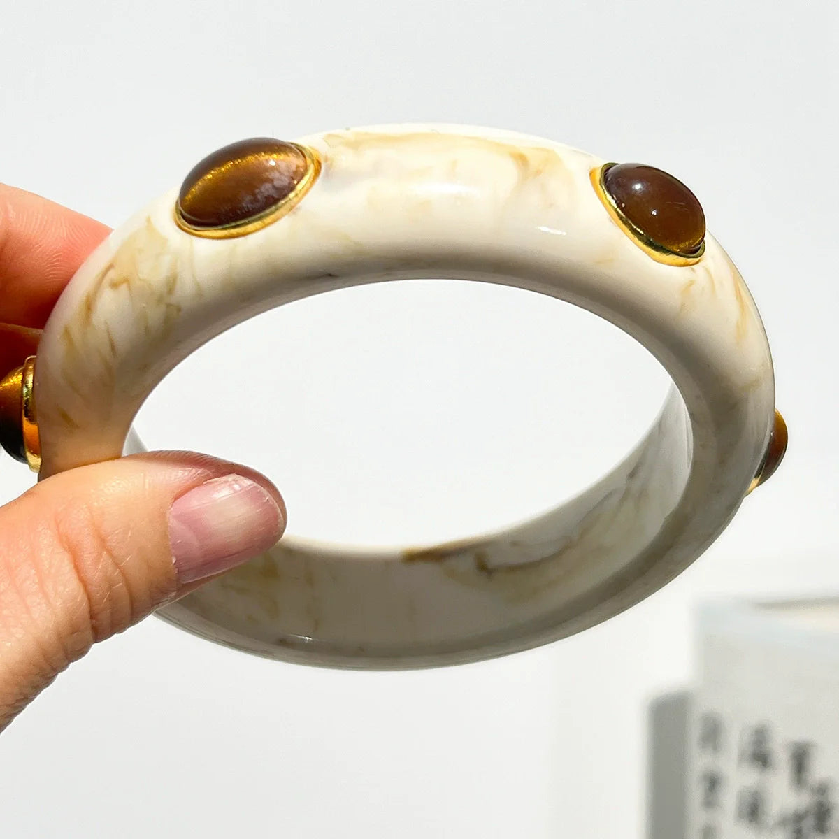 Tiger Eye Resin Cuff Bracelet