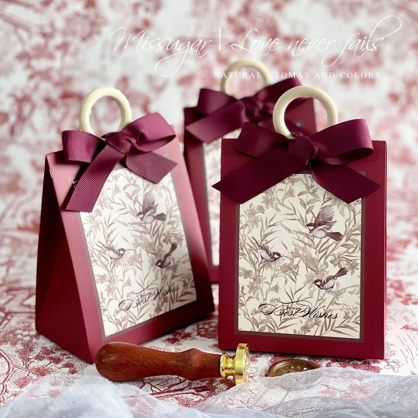 Kraft Paper Candy Box Floral Wedding Party